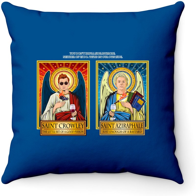 Good Omens - No Sides - Throw Pillows — Decorative Cushions