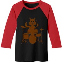 Squirrel Cat On The Drums Drummer Musi Baseball Tees — T-shirts pour hommes