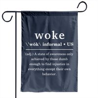 Woke Satirical Definition Garden Flags — Decorative Flags