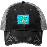 Barbados_illustrated_travel_map_with_roadss - Barbados - Trucker Hats