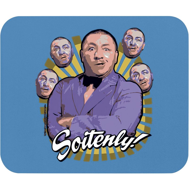 Tts- The Three Stooges Curly Soitenly Mouse Pads — Mouse Pads & Desk Mats