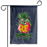 Ed Roth's Rat Fink Real Rat Garden Flags — Decorative Flags