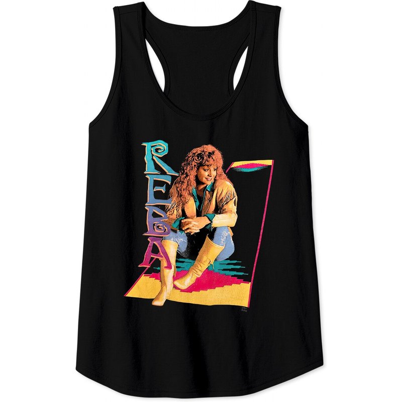 Reba Mcentire Tank Tops, 1992 90s Vintage Men Tank Tops, Black Shirt, Vintage Shirt — T-shirts pour hommes
