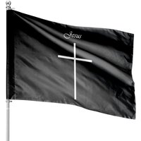Cross Wite House Flags