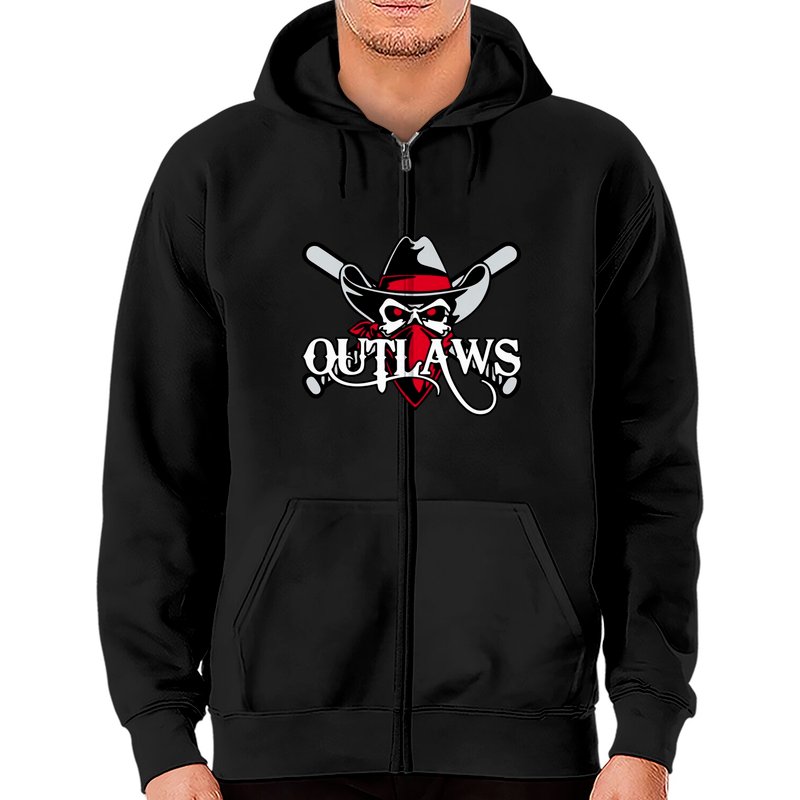 Outlaws Baseball - Outlaws Baseball - Zip Hoodies — Sweats à capuche pour hommes