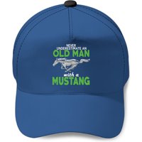 Old Man With A Mustang Baseball Cap Baseball Caps — Casquette de baseball