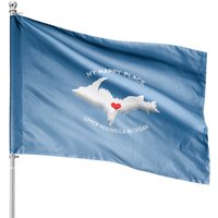 My Happy Place Upper Peninsula Michigan Yoopers 90 House Flags — Decorative Flags