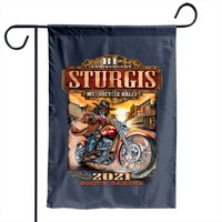 2021 Sturgis Motorcycle Rally 81st Anniversary Wild Bill Garden Flags — Decorative Flags
