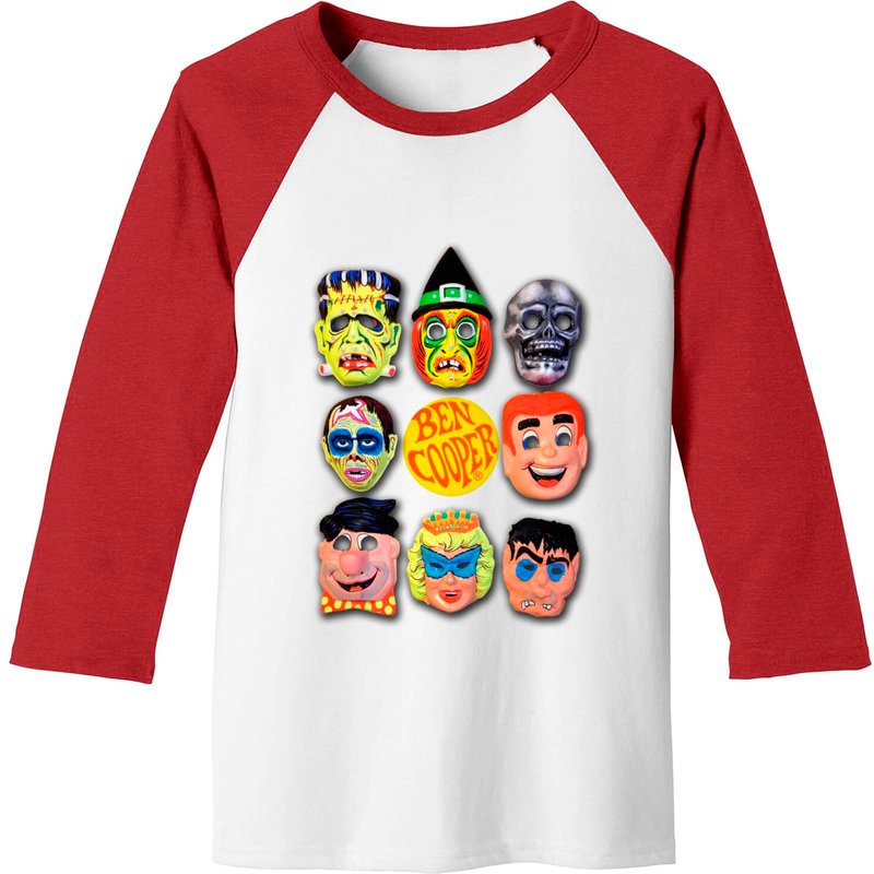 Vintage Ben Cooper Halloween Masks - Halloween - Baseball Tees — T-shirts pour hommes