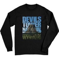 Devils Tower National Monument Wyoming Souvenir Long Sleeves — T-shirts pour hommes