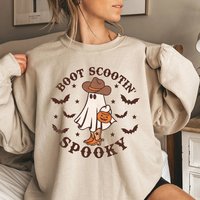 Boot Scoot Spooky Sweatshirt, Western Ghost Sweatshirt
