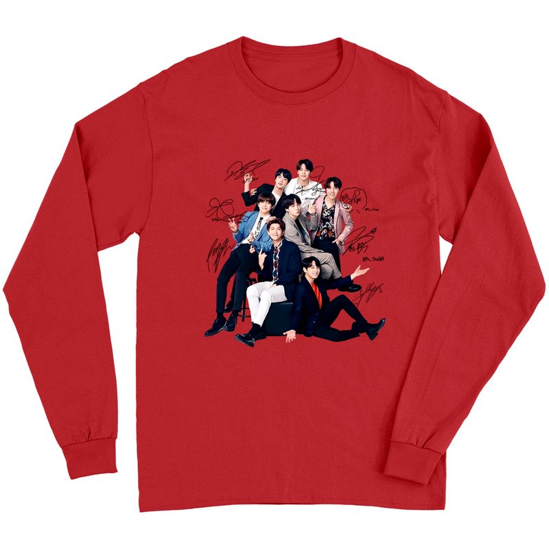 Bts Group Long Sleeve Shirt — T-shirts pour hommes