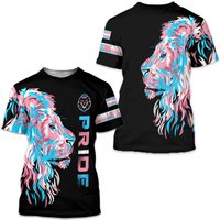 Personalized Lgbt Lion Pride Transgender Black 3d Unisex Shirt