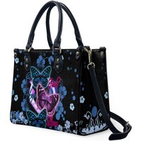 Butterfly Flower Leather Bag