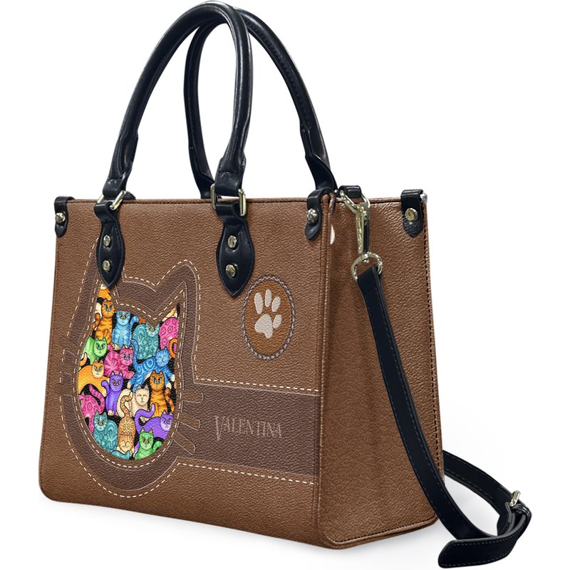 Loves Cat Leather Bag — Sacs à main pour femmes