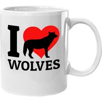 I Love Wolves Mugs — Tasses et gobelets