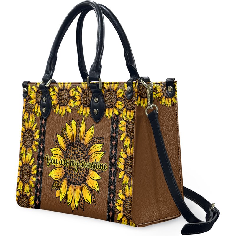 Sunflower Leopard Leather Bag — Sacs à main pour femmes