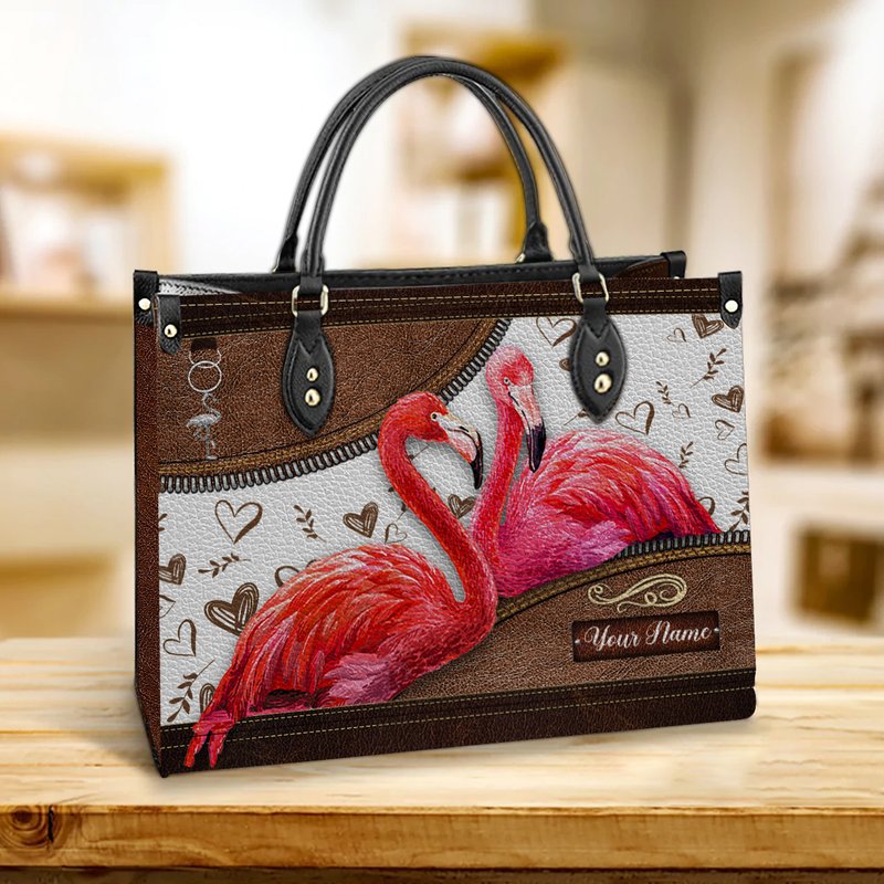 Personalized Flamingo Leather Bag — Sacs à main pour femmes