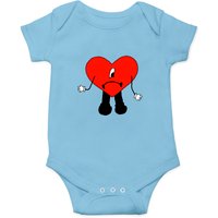 Bad Bunny Un Verano Sin Ti Heart Vintage Onesies, Bad Bunny Onesies — Bodys bébé