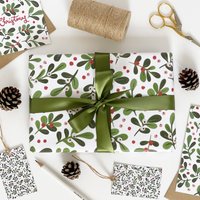 Christmas Mistletoe Recyclable Wrapping Paper — Papier cadeau et fêtes