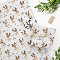 Reindeer Wrapping Paper | Holiday Wrapping Paper — Gift Wrap & Party Supplies