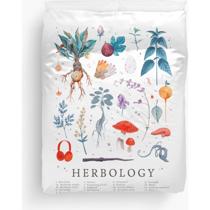 Herbology Harry Plants Duvet Cover — Housses de couette