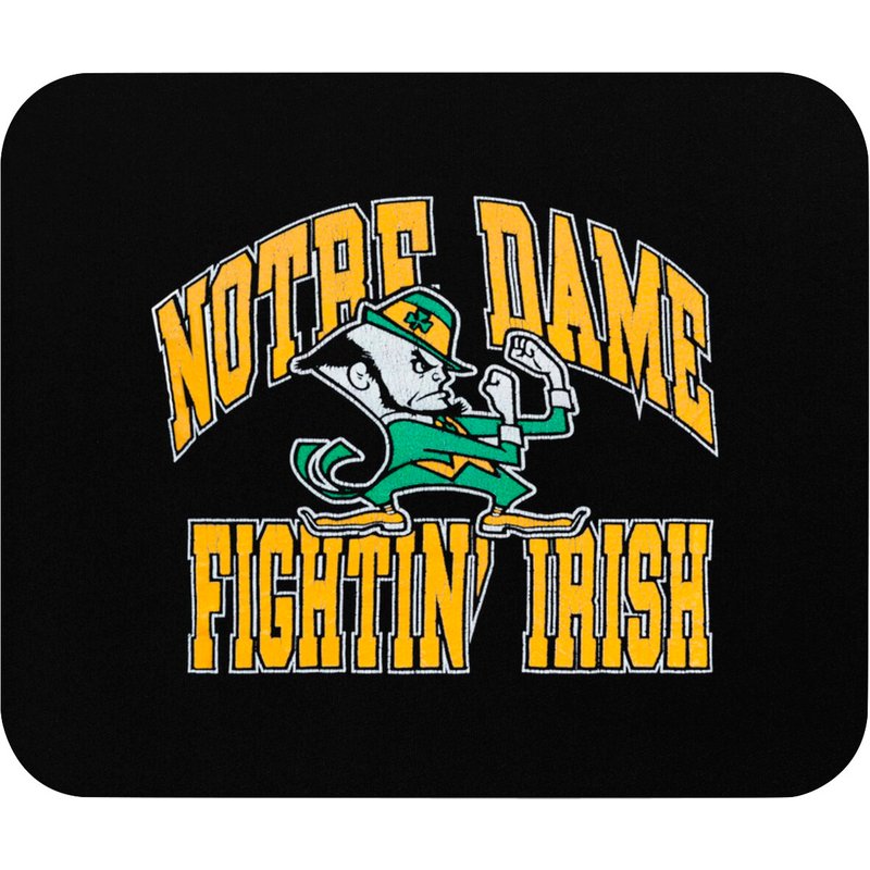 80s Notre Dame Fightin' Irish Burnout Mouse Pad Vintage Unisex Graphic University Athletic Mouse Pads — Mouse Pads & Desk Mats