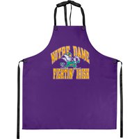 80s Notre Dame Fightin' Irish Burnout Apron Vintage Unisex Graphic University Athletic Aprons — Kitchen Aprons