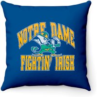 80s Notre Dame Fightin' Irish Burnout Throw Pillow Vintage Unisex Graphic University Athletic Throw Pillows