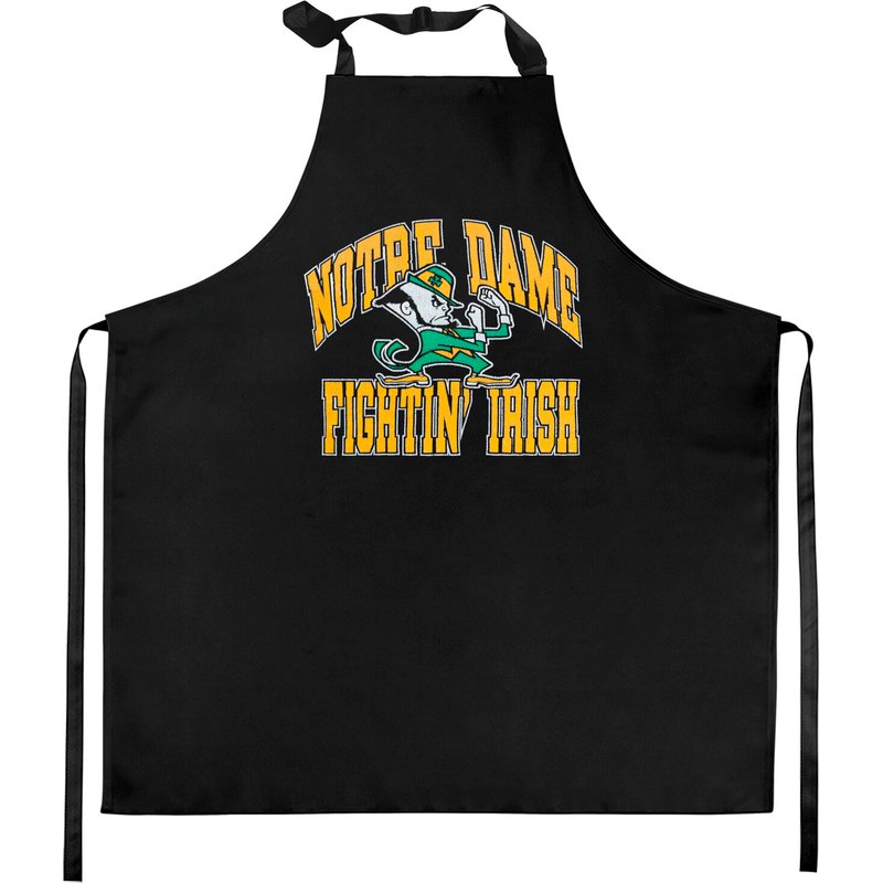 80s Notre Dame Fightin' Irish Burnout Kitchen Apron Vintage Unisex Graphic University Athletic Kitchen Aprons — Tabliers de cuisine