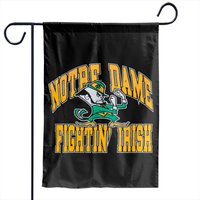 80s Notre Dame Fightin' Irish Burnout Garden Flag Vintage Unisex Graphic University Athletic Garden Flags