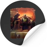 The Book Of Boba Fett | Boba Fett On Throne Stickers