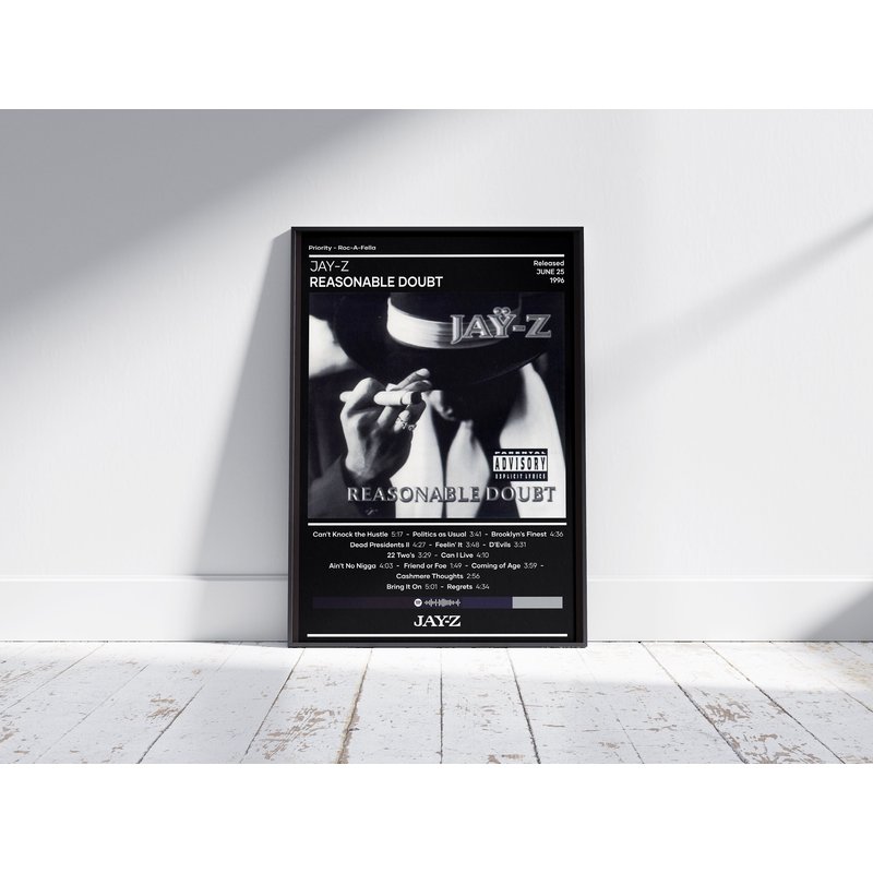 Jay-z Reasonable Doubt Music Poster — Affiches et impressions