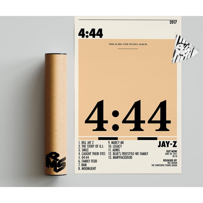 Jay Z 4:44 Album Cover Poster — Affiches et impressions