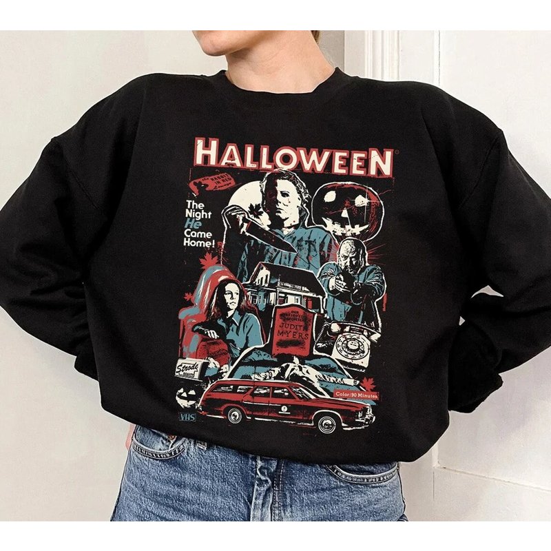 Vintage Michael Myers Halloween Sweatshirt — Sweats à capuche pour hommes