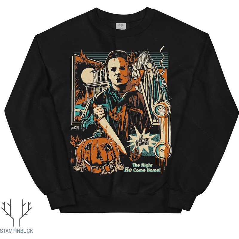 Halloween Sweatshirt, Vintage Michael Myers Halloween Sweatshirt — Sweats à capuche pour hommes