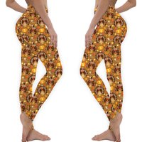 Thanksgiving Turkeys Stretchy Leggings