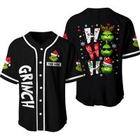 The Funny Character Hohoho Christmas Custom Name Baseball Jersey — T-shirts pour hommes