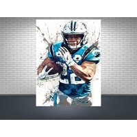Christian Mccaffrey Poster, Carolina Panthers — Affiches et impressions