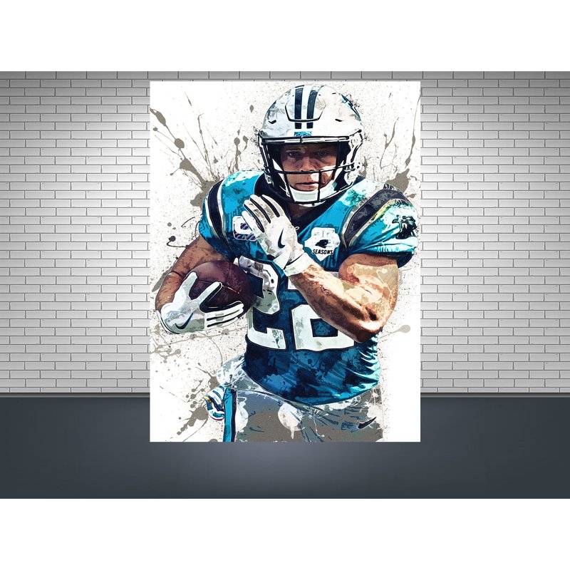Christian Mccaffrey Poster, Carolina Panthers — Posters & Prints