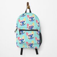 Smiling Rainbow French Bulldog Backpack