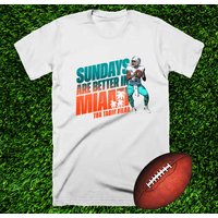 Miami Dolphins Football T-shirt, Tua Tagovailoa Shirt, Jaylen Waddle, Dolphins Shirt, Tyreek Hill, Miami Florida Football, Gift For Him — T-shirts pour hommes