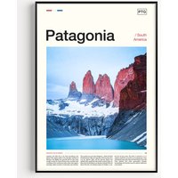 Patagonia Print, Patagonia Poster, Chile Travel Poster — Affiches et impressions