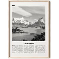Patagonia Black And White Art Print — Affiches et impressions