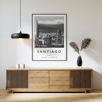 Santiago Travel Print — Affiches et impressions