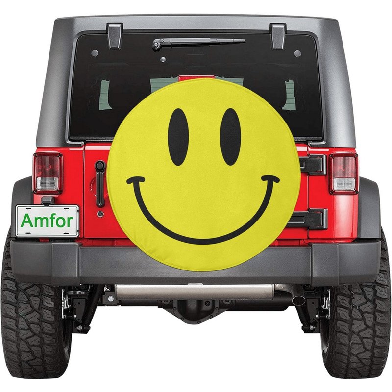 Smile Yellow Spare Tire Cover — Truck Accessories
