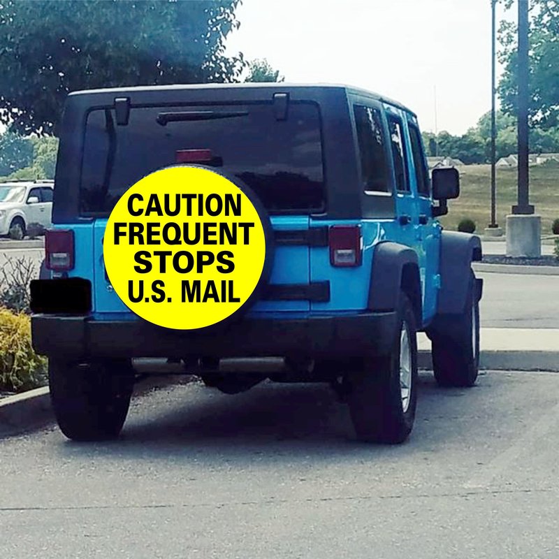 U S Mail Caution Yellow Spare Tire — Truck Accessories