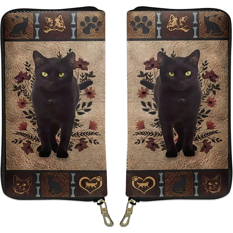 Cat Leather Wallet — Portefeuille Homme