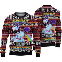 Unicorn Squat Like No Tomorrow Ugly Christmas Sweater
