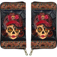 Skull Lady Leather Wallet — Wallet Men